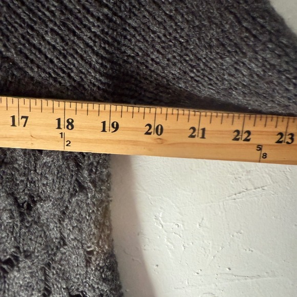 Dex Gray Knit Button Front Shawl Cardigan‎ Sweater Medium M Lagen Artsy Boho - Picture 6 of 7